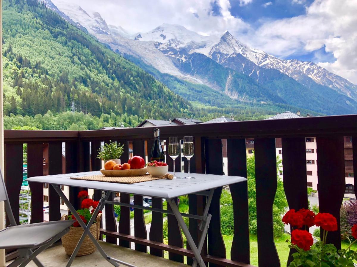 Mont Blanc 43, Vue Mont Blanc , Balcon, Parking Lägenhet Chamonix Exteriör bild