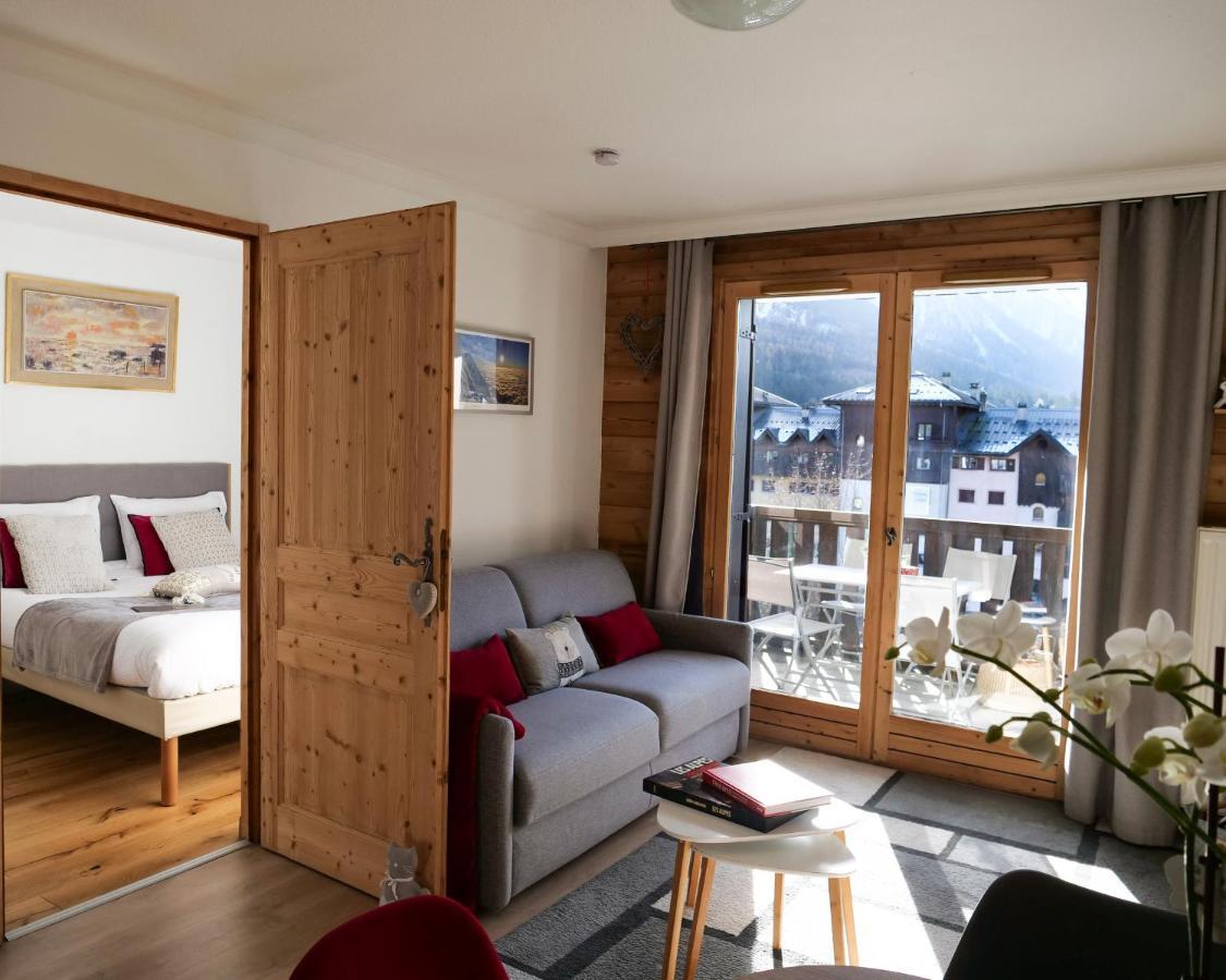 Mont Blanc 43, Vue Mont Blanc , Balcon, Parking Lägenhet Chamonix Exteriör bild